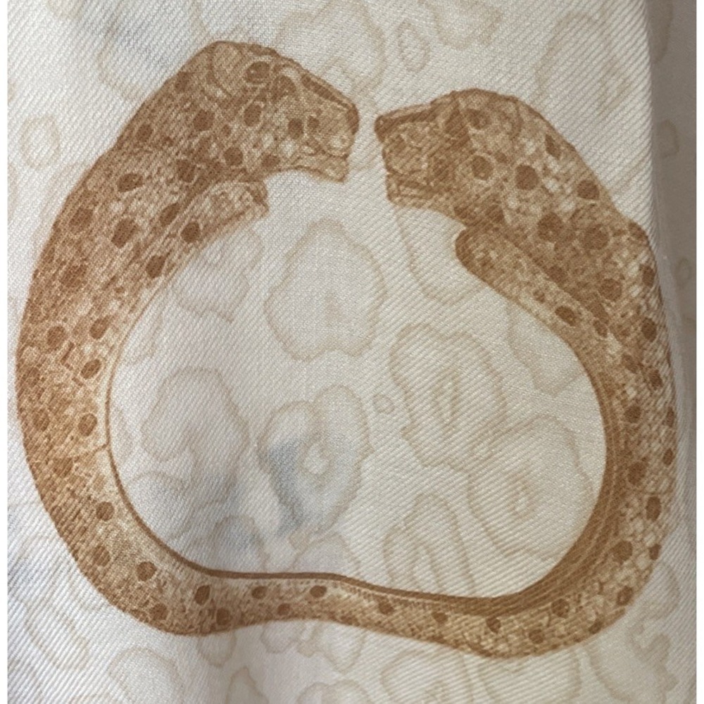 Vintage Cartier Scarf Shawl RARE Cashmere & Silk, Panther Motif, Mint Cond - Picture 6 of 12